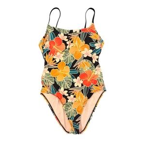 Hurley Women's Size Medium One Piece Swimsuit Tropical Floral Swimwear